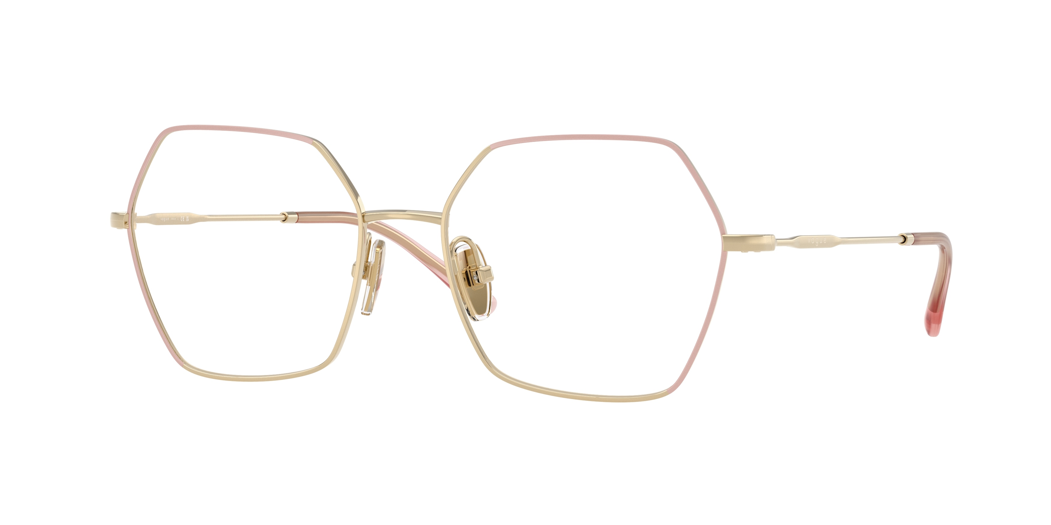 Vogue Eyewear Damen VO4297T 5193 Optische Fassungen Titan Braun Transparent Geometrisch Normal-image